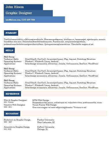 new resume templates