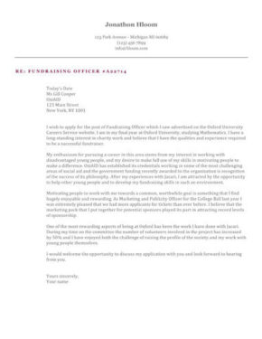 a great cover letter for a resume