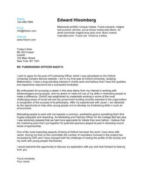 277 Discreetly Modern cover letter 290x375