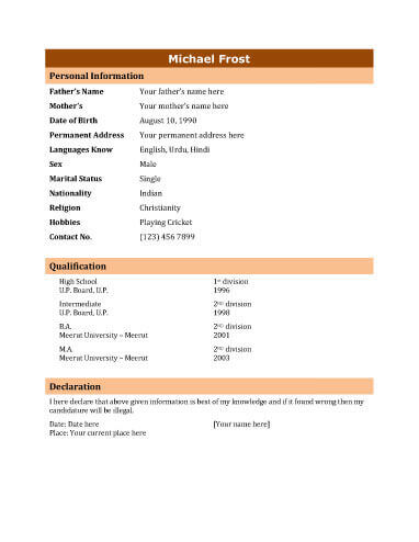 Microsoft word online resume template
