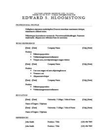 styles of resume