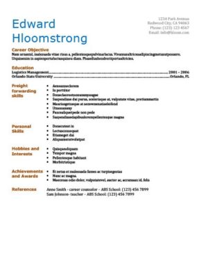 achievement resume template