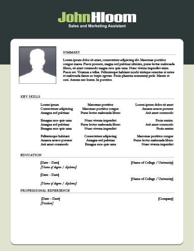 resume templates marketing
