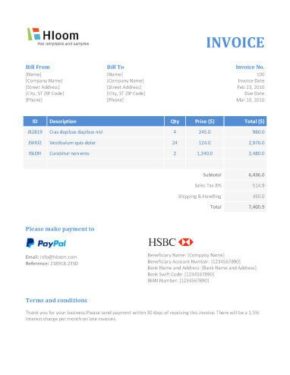 invoicing templates
