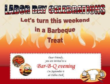 Labor Day Barbecue Party Invite