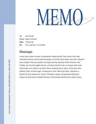 Professional Memo Template Microsoft Word