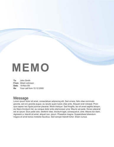 Blue-waves-memo-letter-example