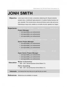 grey chronological resume simple chronological resume where you can ...