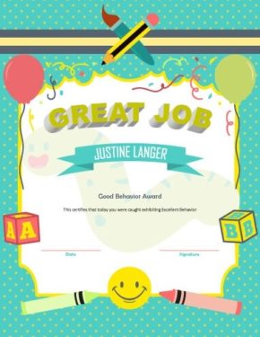 27 Printable Award Certificates [Achievement, Merit, Honor]