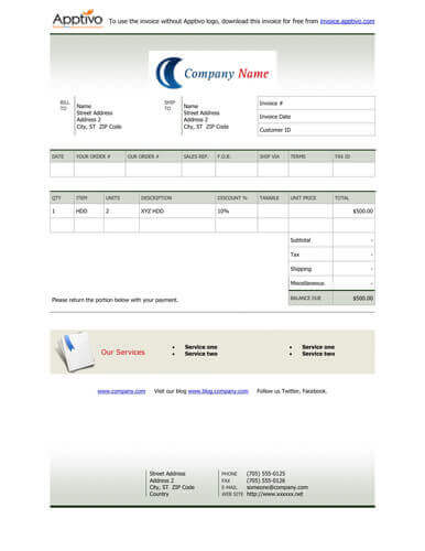 bill invoice template