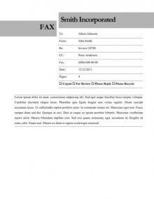 fax heading