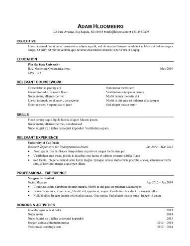pharmacy internship resumes