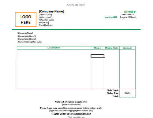 Proforma Invoice Template Ms Word