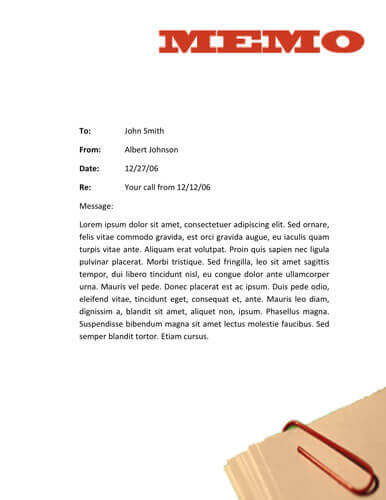 Red Memo Template