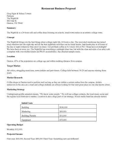 Free Proposal Template For Word