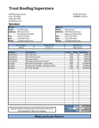 Sample roofing business plan