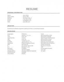 software engineer resume basic resume with three key sections personal ...