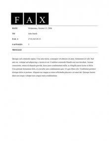fax heading