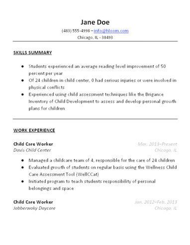 3 Free Baby Sitter Resume Samples in Word