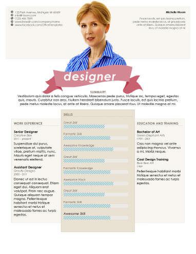 Headshot Resume Template