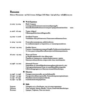 chronological resume definition format layout 103 examples
