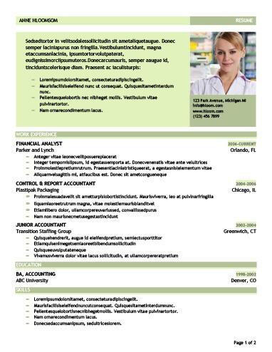 2 page resume templates