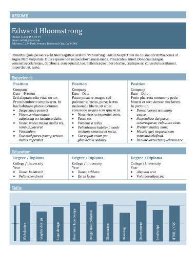 Skill Chart Format