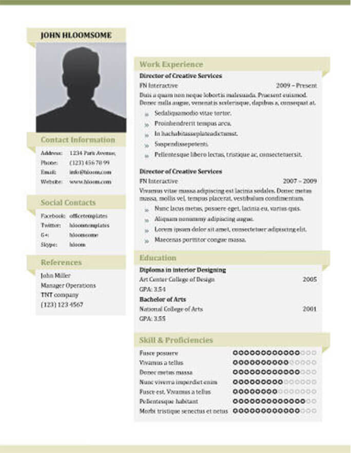 Banner Day Resume Template
