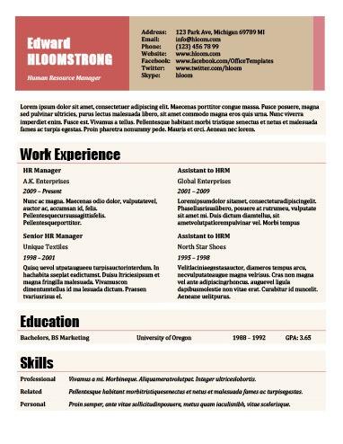 modern resume templates 64 examples free download