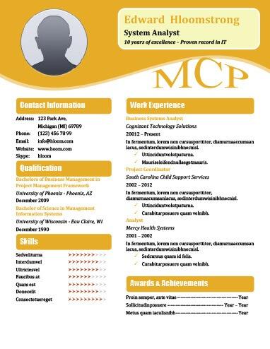 Orange Blossom Resume Template