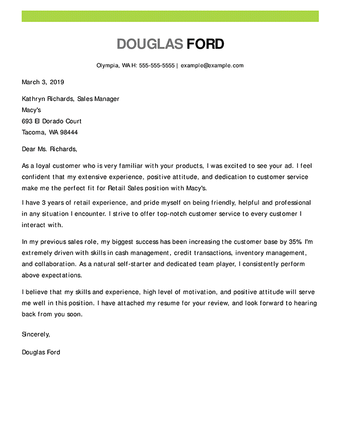 Customer Service Manager Cover Letter from www.hloom.com
