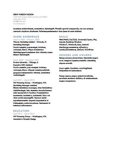 simple resume templates 75