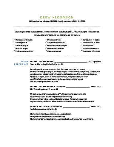 simple resume templates 75 examples free download