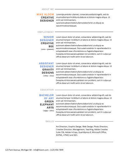 simple resume templates 75 examples free download modern resume line separator