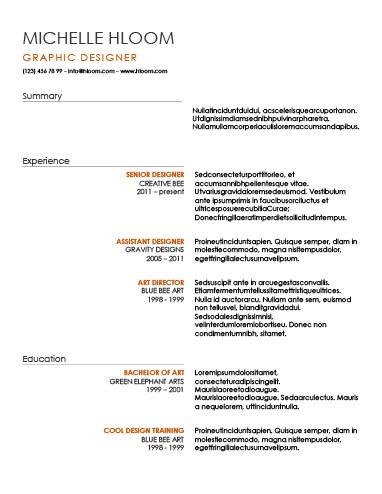 simple resume templates 75 examples free download