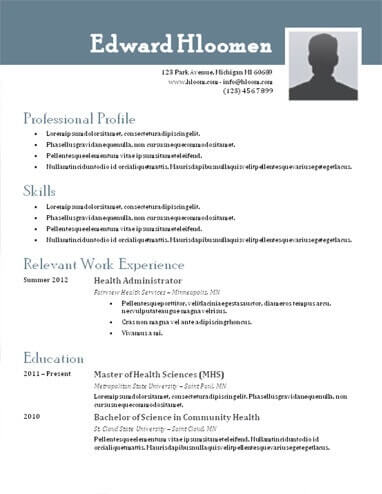 Modern Resume Templates 64 Examples Free Download