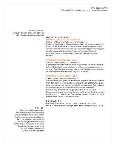 simple resume templates 75 examples free download