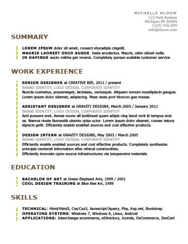 open source resume template