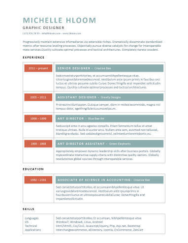 Modern Resume Templates 64 Examples Free Download