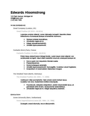 ats friendly resume templates