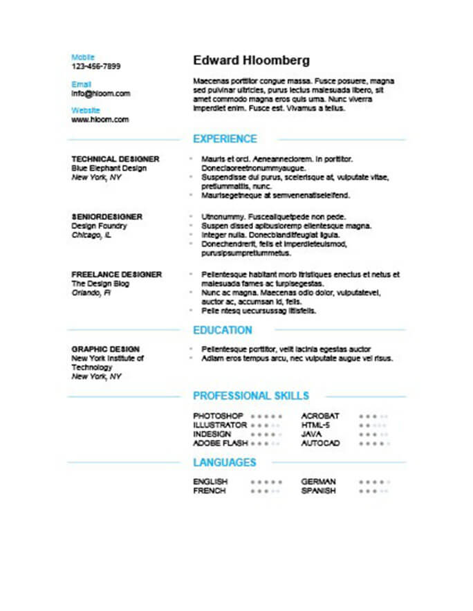 hloom resume template bulletin all new resume examples hloom resume