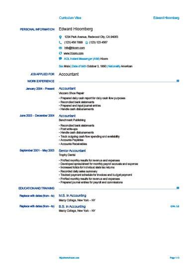 Simple Resume Templates 75 Examples Free Download