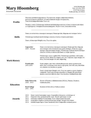 30 Basic Resume Templates