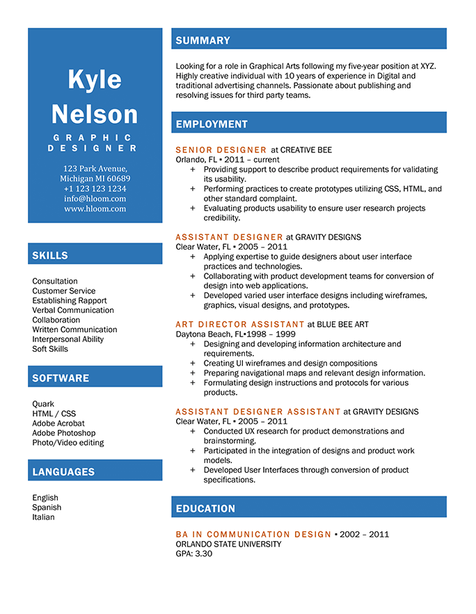 66 Modern Resume Templates Hloom