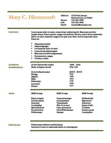 simple resume templates 75 examples free download