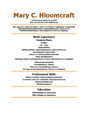 chronological resume definition format layout 103 examples easy resume samples