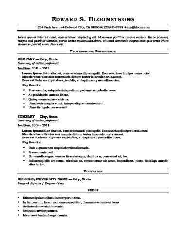 Basic Resume Template Free from www.hloom.com