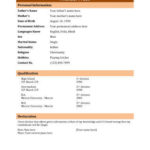 template of biodata