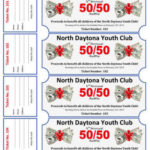 50-50 Cash Raffle Ticket Template for Youth Club