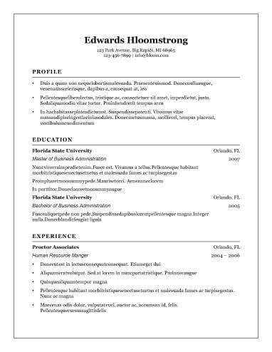 8 Free Openoffice Resume Templates Ott Format Hloom